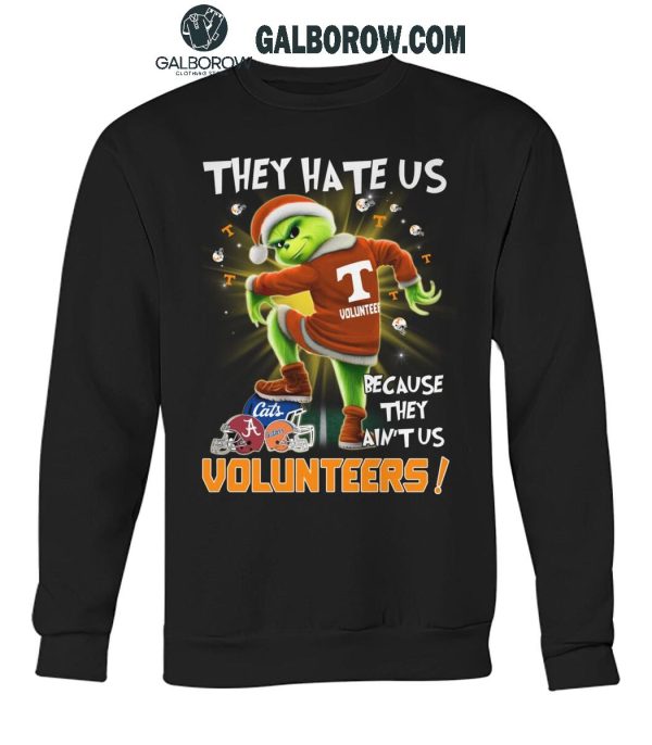 Tennessee Volunteers They Hate Us On Christmas The Grinch 2024 T-Shirt