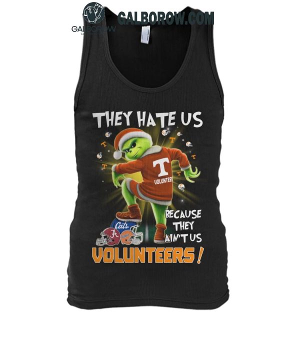 Tennessee Volunteers They Hate Us On Christmas The Grinch 2024 T-Shirt