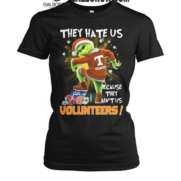 Tennessee Volunteers They Hate Us On Christmas The Grinch 2024 T Shirt