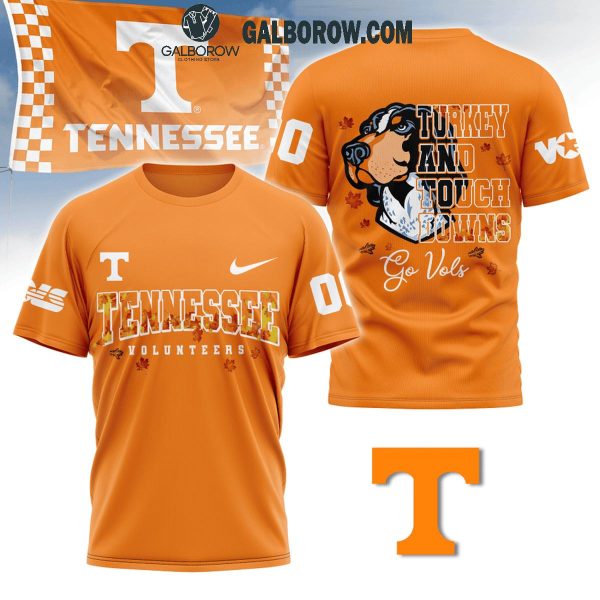 Tennessee Volunteers Turkey And Touchdown Go Vols Football Personalized Hoodie T-Shirt