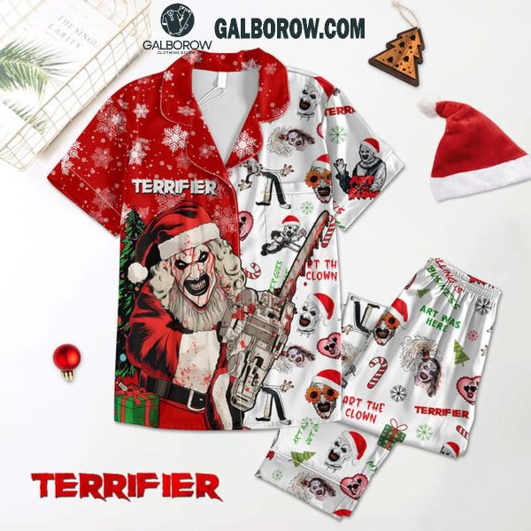 Terrifier Art The Clown Santa Merry Killing Christmas Polyester Pajamas Set