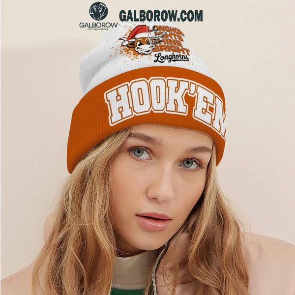 Texas Longhorns Lights Shine Bright Christmas Beanie Hat