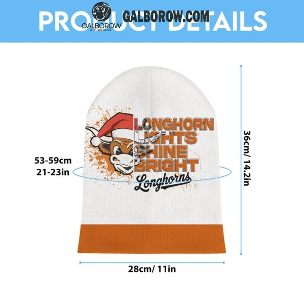 Texas Longhorns Lights Shine Bright Christmas Beanie Hat