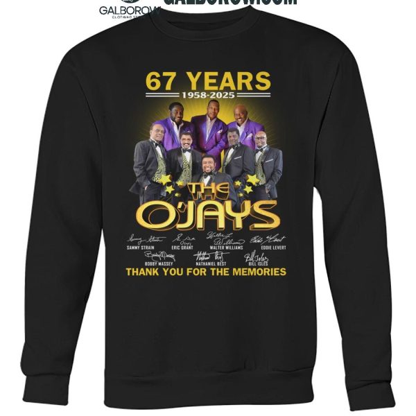 The O'Jays 67 Years 1958 2025 Thank You For The Memories T Shirt