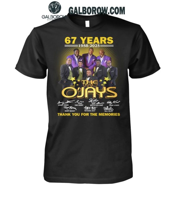 The O’Jays Thank You For The Memories Of 67 Years 1958-2025 T-Shirt