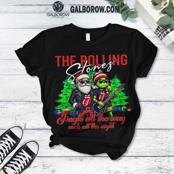 The Rolling Stones Jingle All The Way Christmas Fleece Pajamas Set