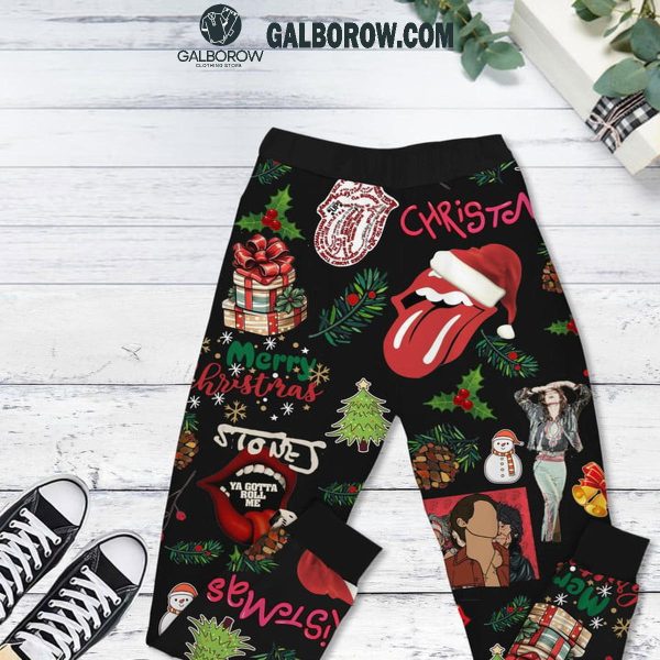 The Rolling Stones Jingle All The Way Christmas Fleece Pajamas Set