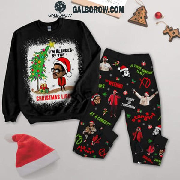 The Weeknd I’m Blinded By The Christmas Light Fleece Pajamas Set