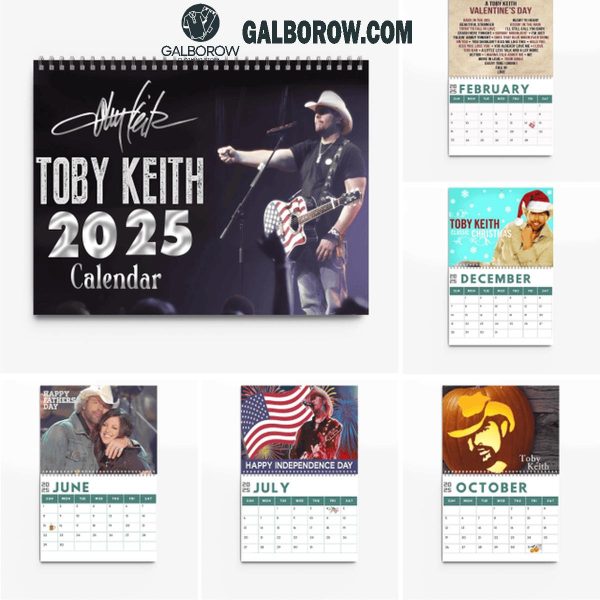 Toby Keith A Brand New Year 2025 Wall Hanging And Desk Calendar