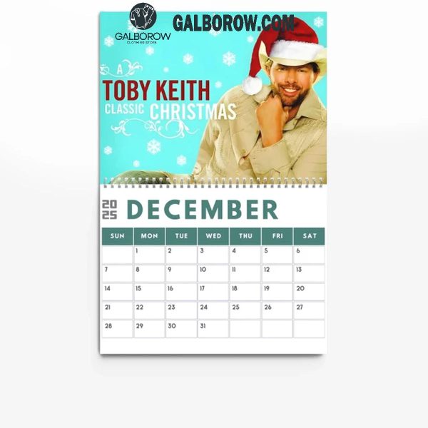 Toby Keith A Brand New Year 2025 Wall Hanging And Desk Calendar