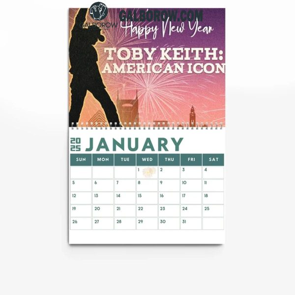 Toby Keith A Brand New Year 2025 Wall Hanging And Desk Calendar