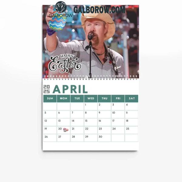 Toby Keith A Brand New Year 2025 Wall Hanging And Desk Calendar