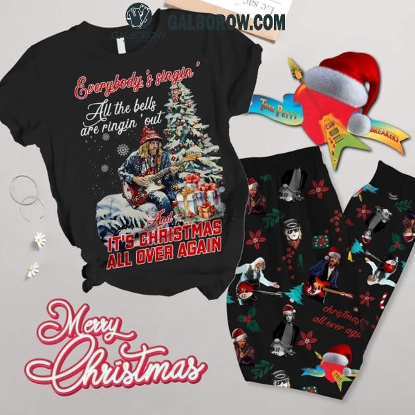 Tom Petty All The Bells Are Ringin’ Out It’s Christmas Fleece Pajamas Set