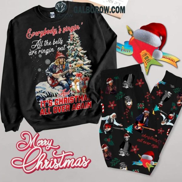 Tom Petty All The Bells Are Ringin’ Out It’s Christmas Fleece Pajamas Set