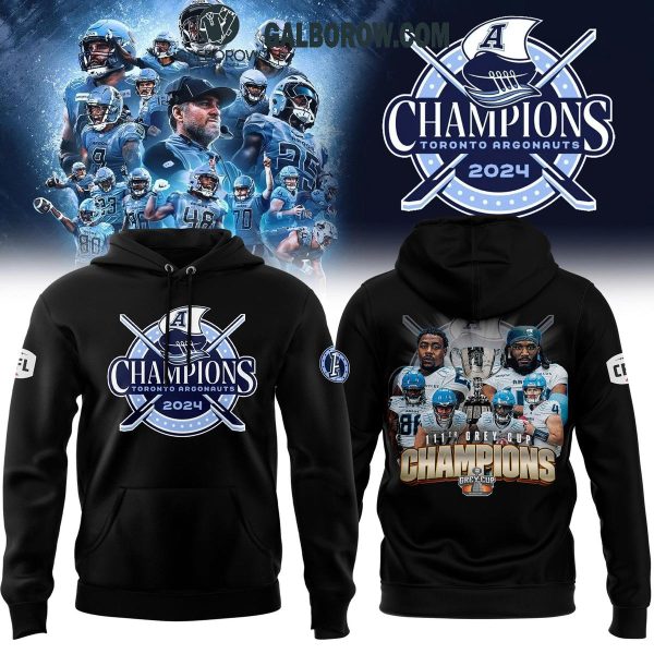 Toronto Argonauts 2024 Grey Cup Champions Black Edition Hoodie T-Shirt