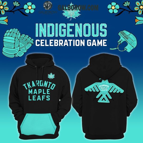 Toronto Maple Leafs 2024 Indigenous Heritage Night Neon Blue Hoodie T-Shirt