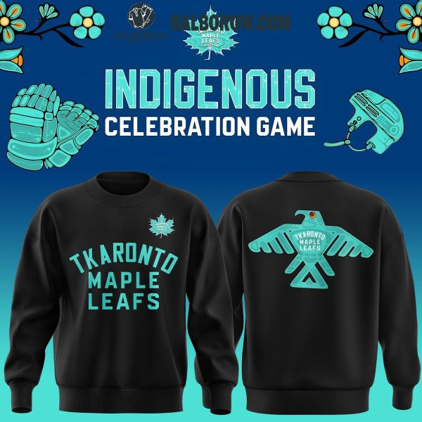 Toronto Maple Leafs 2024 Indigenous Heritage Night Neon Blue Hoodie T-Shirt