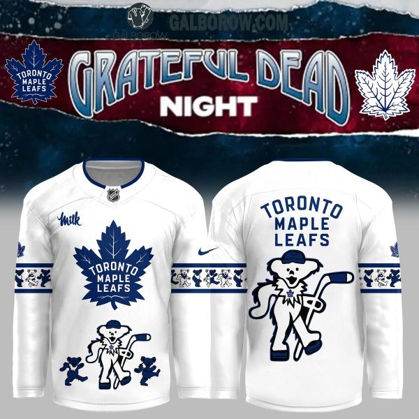 Toronto Maple Leafs Grateful Dead 2024 Memories Full White Hockey Jersey