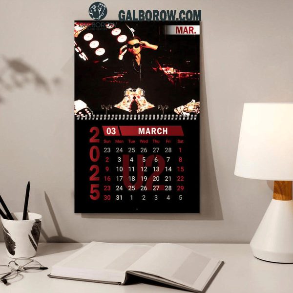 U2 Happy New Year 2025 Wall Hanging Calendar