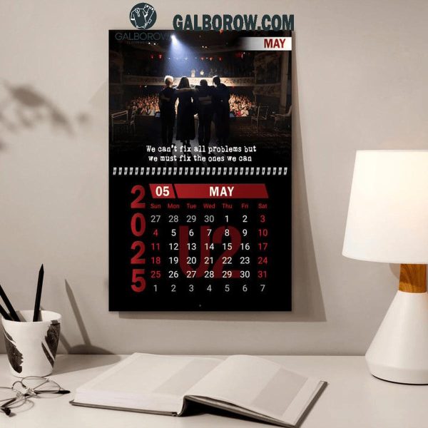 U2 Happy New Year 2025 Wall Hanging Calendar