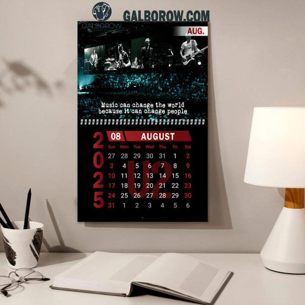 U2 Happy New Year 2025 Wall Hanging Calendar