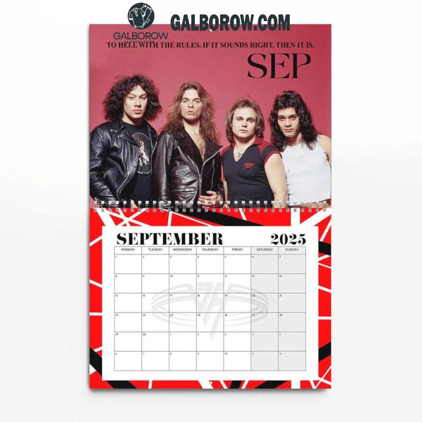 Van Halen Happy New Year 2025 Wall Hanging Calendar