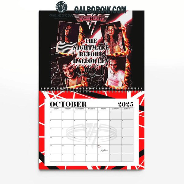 Van Halen Happy New Year 2025 Wall Hanging Calendar