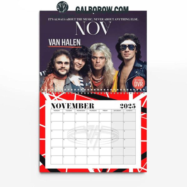 Van Halen Happy New Year 2025 Wall Hanging Calendar