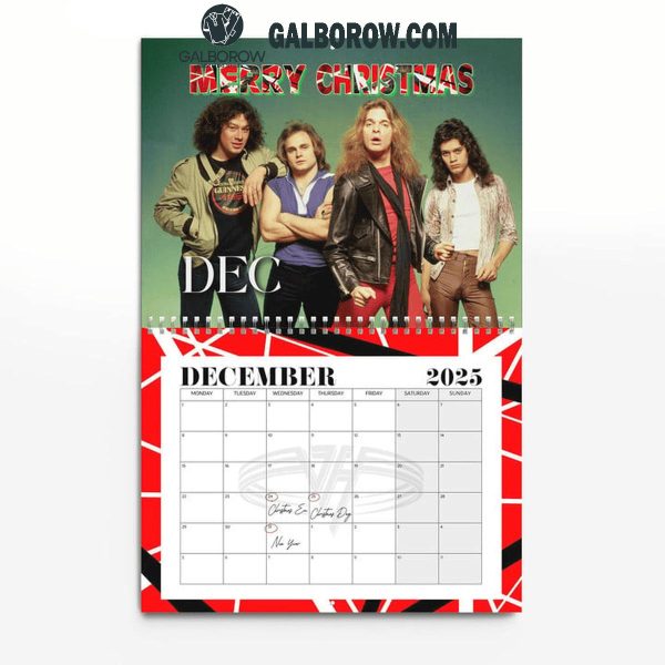 Van Halen Happy New Year 2025 Wall Hanging Calendar