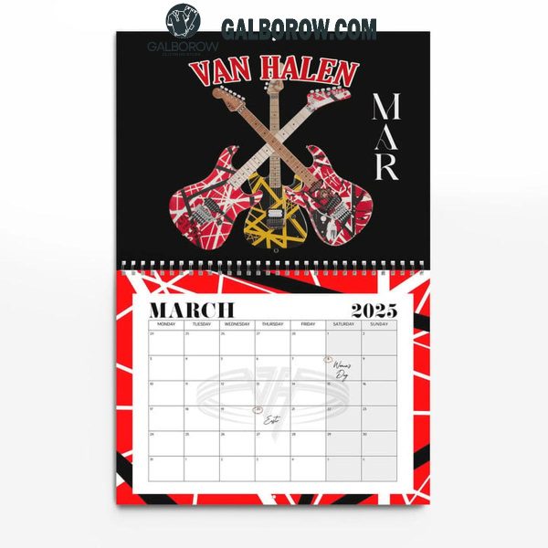 Van Halen Happy New Year 2025 Wall Hanging Calendar