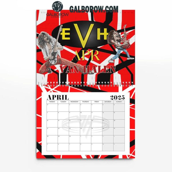 Van Halen Happy New Year 2025 Wall Hanging Calendar