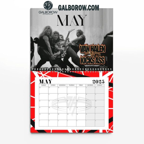 Van Halen Happy New Year 2025 Wall Hanging Calendar