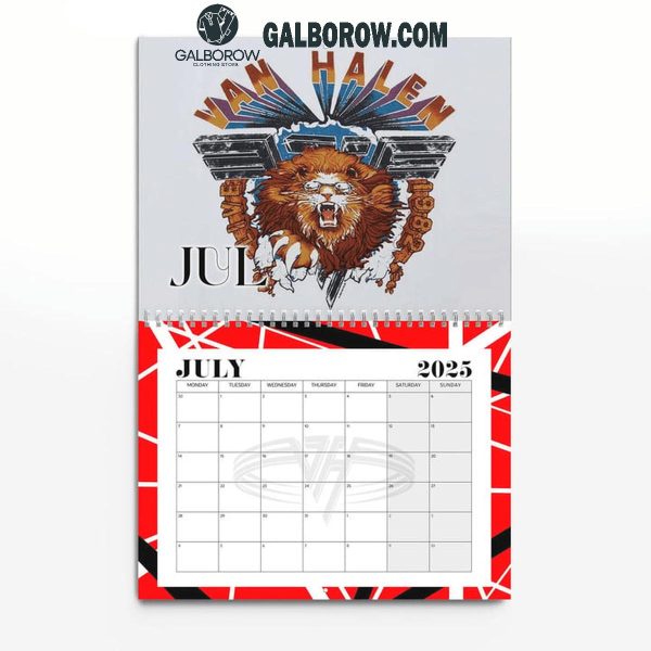 Van Halen Happy New Year 2025 Wall Hanging Calendar