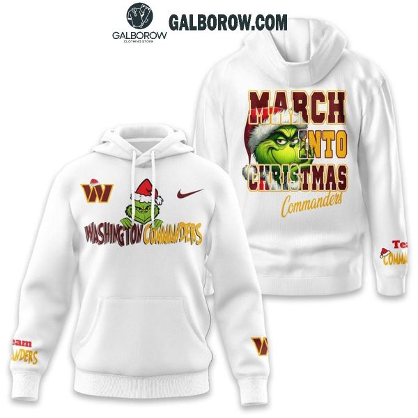 Washington Commanders March Into Christmas The Grinch Hoodie T-Shirt