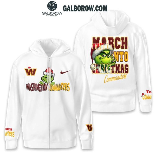 Washington Commanders March Into Christmas The Grinch Hoodie T-Shirt