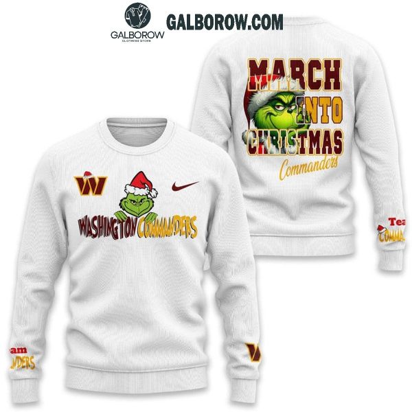 Washington Commanders March Into Christmas The Grinch Hoodie T-Shirt