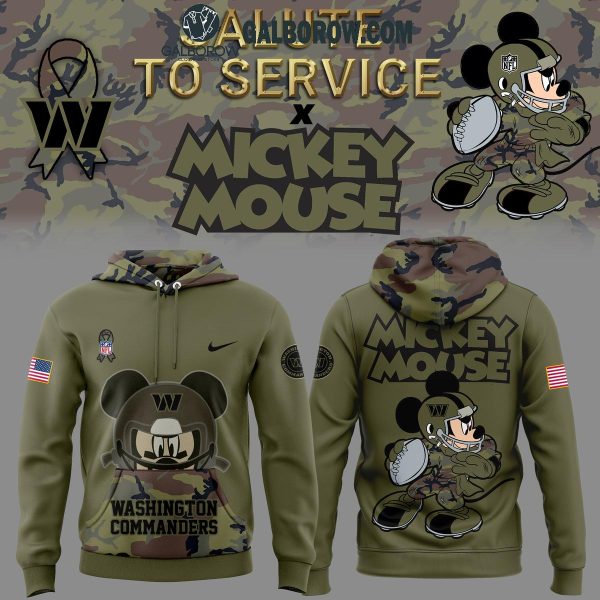 Washington Commanders Mickey Mouse Veteran Day 2024 Hoodie T-Shirt