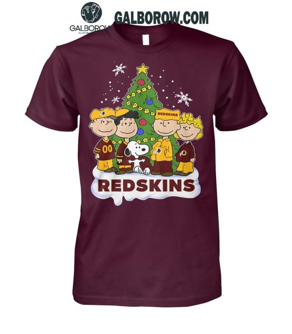 Washington Redskins Celebrating Christmas 2024 With Snoopy Peanuts T-Shirt