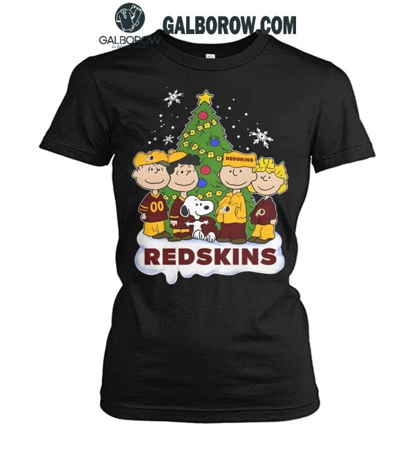 Washington Redskins Celebrating Christmas 2024 With Snoopy Peanuts T-Shirt