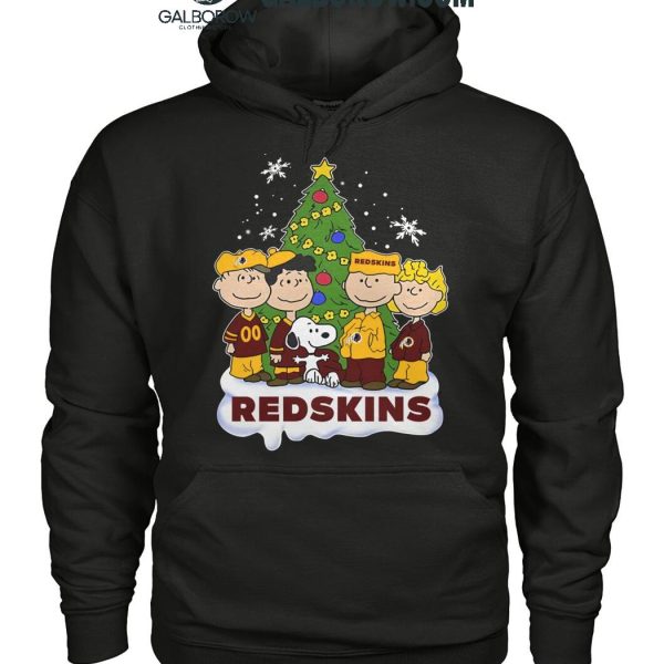 Washington Redskins Celebrating Christmas 2024 With Snoopy Peanuts T Shirt