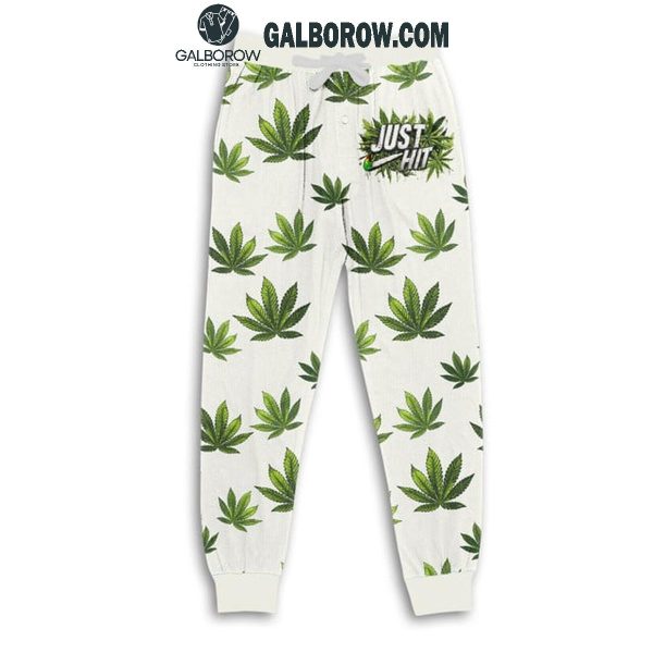 Weed Just Hit 2024 Fleece Pajamas Set