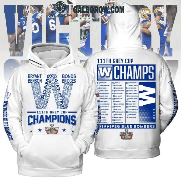 Winnipeg Blue Bombers 111th Grey Cup Champions 2024 Football Hoodie T-Shirt