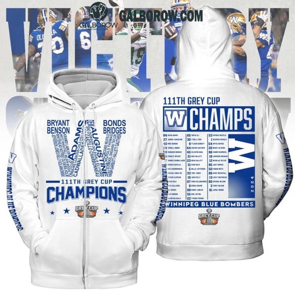 Winnipeg Blue Bombers 111th Grey Cup Champions 2024 Football Hoodie T-Shirt