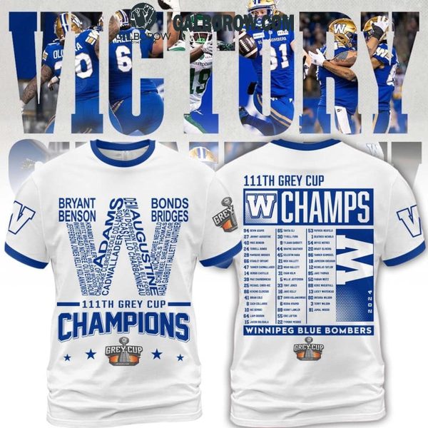 Winnipeg Blue Bombers 111th Grey Cup Champions 2024 Football Hoodie T-Shirt