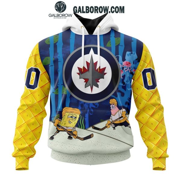 Winnipeg Jets Collab 2024 SpongeBob SquarePants Personalized Hoodie T-Shirt