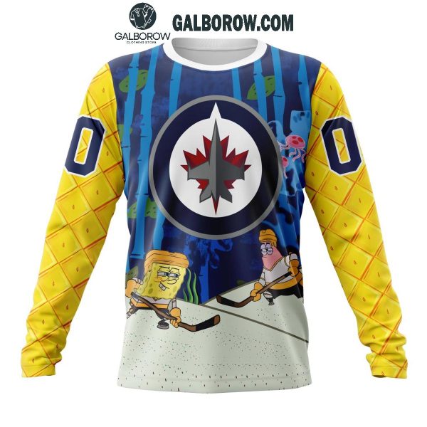 Winnipeg Jets Collab 2024 SpongeBob SquarePants Personalized Hoodie T-Shirt