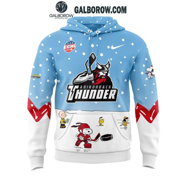 Adirondack Thunder 2024 Winter Snoopy Holidays Peanuts Hoodie T-Shirt