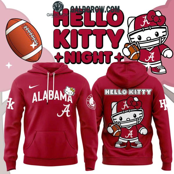 Alabama Crimson Tide 2024 Hello Kitty 50 Season’s Greeting Hoodie T-Shirt