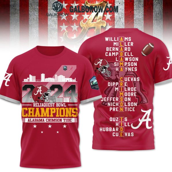 Alabama Crimson Tide Reliaquest Bowl 2024 Skyline Hoodie T-Shirt