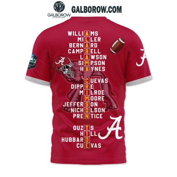 Alabama Crimson Tide Reliaquest Bowl 2024 Skyline Hoodie T-Shirt